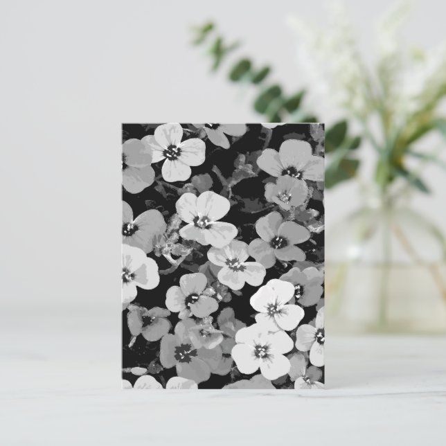 Watercolor Red Flower 2 Postcard (Standing Front)