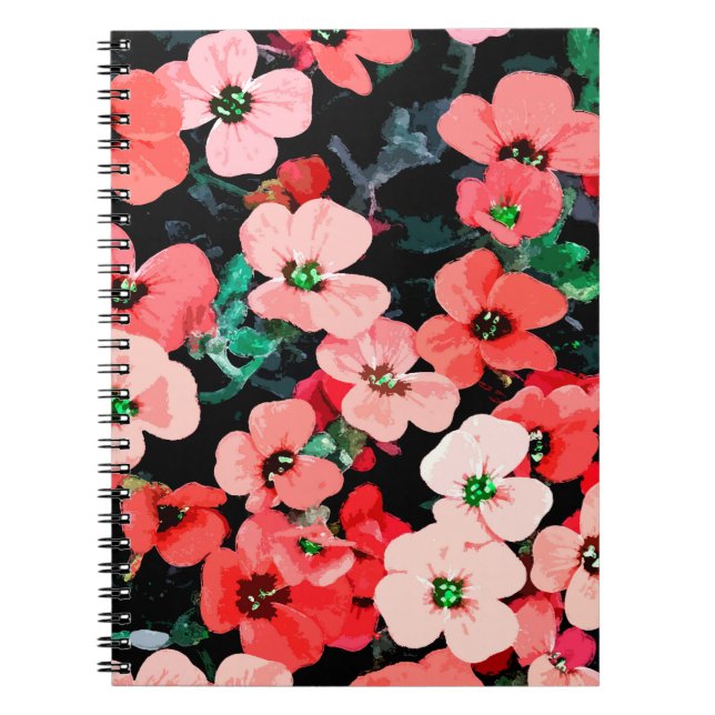 Watercolor Red Flower Notebook (Front)