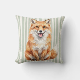 Watercolor Red Fox Pillow Cover