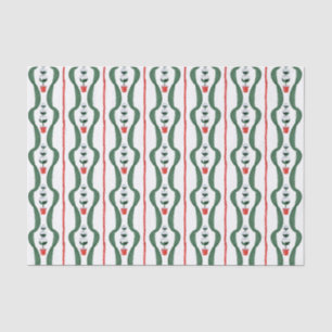 Watercolor Red & Green Christmas Topiary Tissue Paper