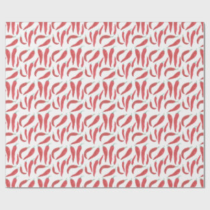 watercolor red hot chillies wrapping paper