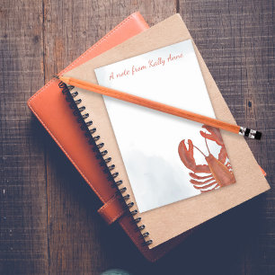 Watercolor Red Lobster Personalised Post-it Notes
