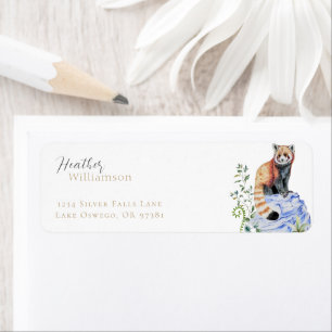 Watercolor Red Panda Return Address Label