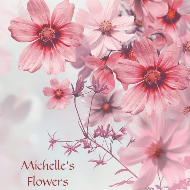 Watercolor Red Pink Flowers (Front)