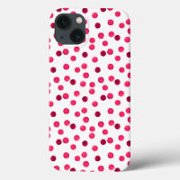 Watercolor  red watercolor polka dot pattern