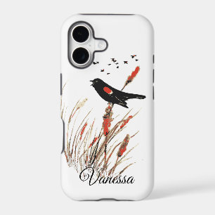Watercolor Red-Winged Blackbird - Bird Collection