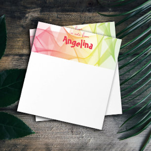 Watercolor red yellow splash  letter notepad