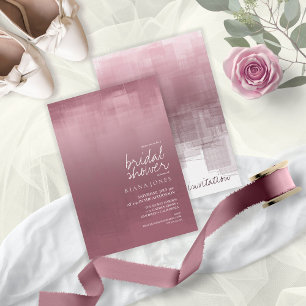 Watercolor Reflection Bridal Shower Mauve ID774 Invitation