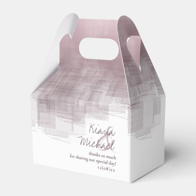 Watercolor Reflections Thank You Mauve V2 ID774  Favour Box (Front Side)