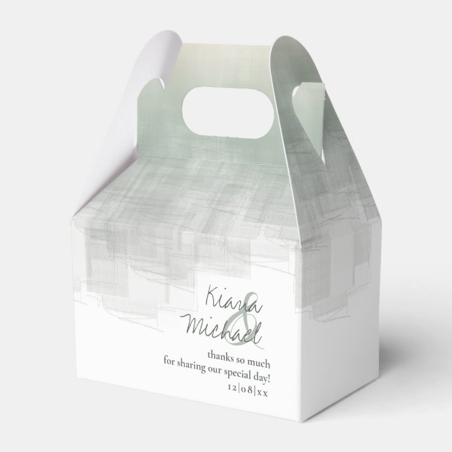 Watercolor Reflections Thank You Sage V2 ID774 Favour Box (Front Side)