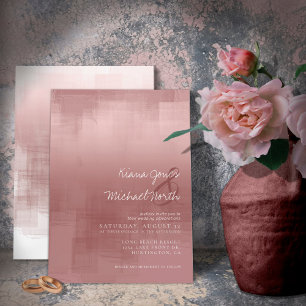 Watercolor Reflections Wedding Cinnamon Rose ID774 Invitation