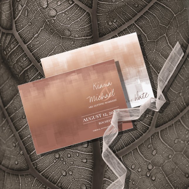 Watercolor Reflections Wedding Clay ID774 Save The Date (Creator Uploaded)