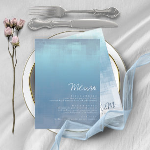 Watercolor Reflections Wedding Dusty Blue ID774 Menu