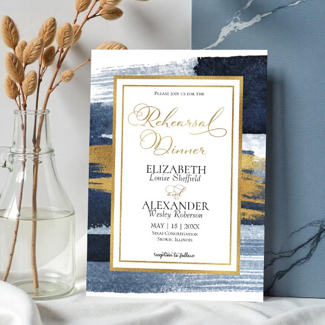 Watercolor Rehearsal Dinner Invitation | Abstract (Creator Uploaded)