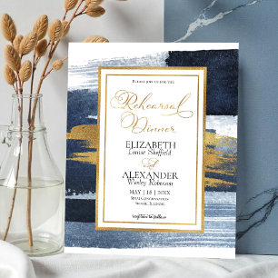 Watercolor Rehearsal Dinner Invitation   Abstract