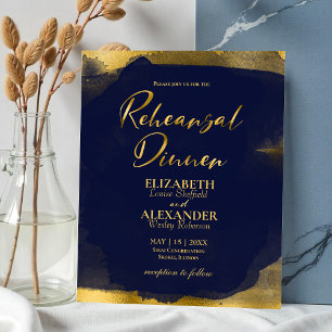 Watercolor Rehearsal Dinner Invitation Abstract