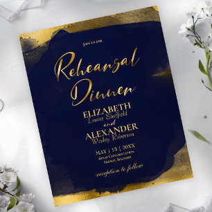 Watercolor Rehearsal Dinner Invitation   Abstract