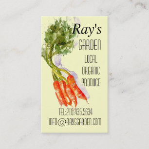 Watercolor Restaurant Produce Delivery Card