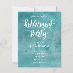 Watercolor Retirement Party Invitation