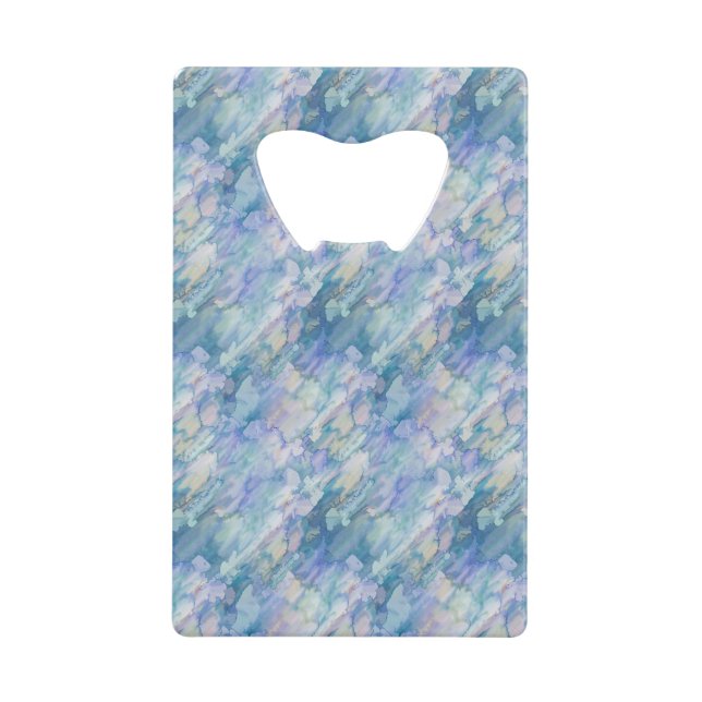 Watercolor Retro Blue Purple Raindrop Pattern (Front)