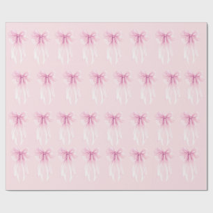 Watercolor Ribbon & Heart Coquette Gift Wrap