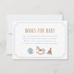 Watercolor Rocking Horse Books for Baby Invitation