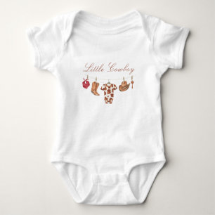 Watercolor Rodeo Western Cowboy Baby Shower Bodysuit