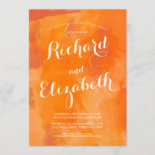 Watercolor Romance Rehearsal Dinner Invite