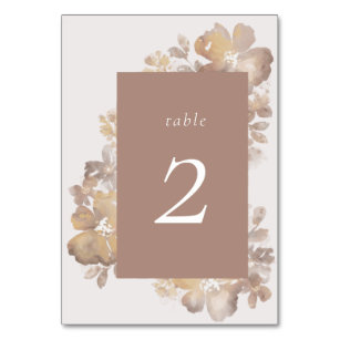 Watercolor Romance Table Number