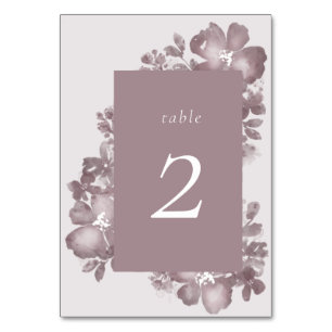 Watercolor Romance Table Number