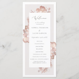 Watercolor Romance Wedding Program