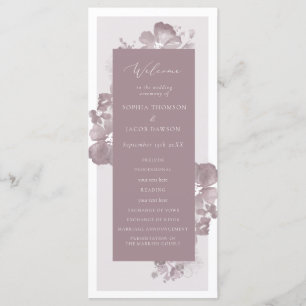 Watercolor Romance Wedding Program
