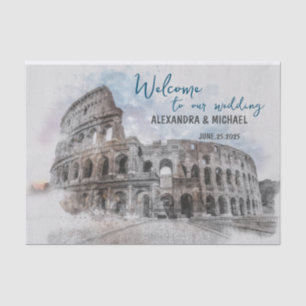 Watercolor Rome, Italy Tissue Paper
