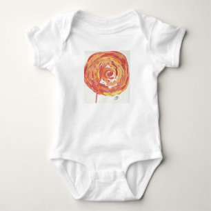 Watercolor Rose Baby Bodysuit