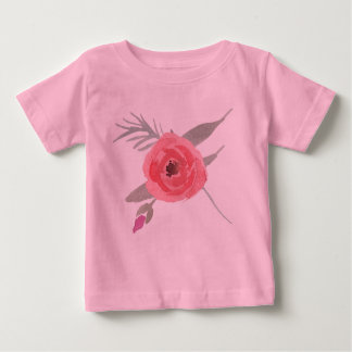 Watercolor rose baby T-Shirt