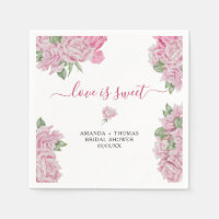 Watercolor rose flowers - love is sweet