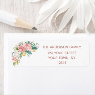 Watercolor Rose Gold Pink Glitter Sweet Sixteen  Return Address Label