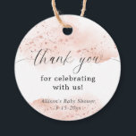 Watercolor rose gold pink white thank you favour tags<br><div class="desc">For more advanced customisation of this design,  simply select the "Customise It" button above!</div>