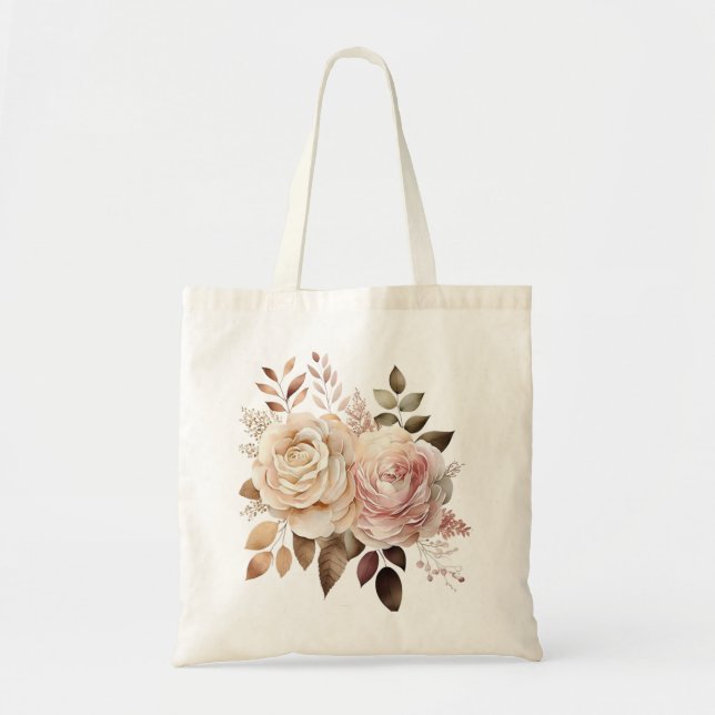 Watercolor Rose Gold  Tote Bag (Front)