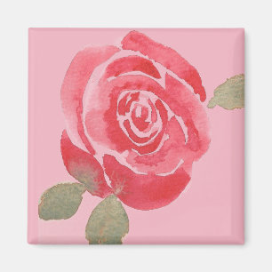 Watercolor Rose Magnet