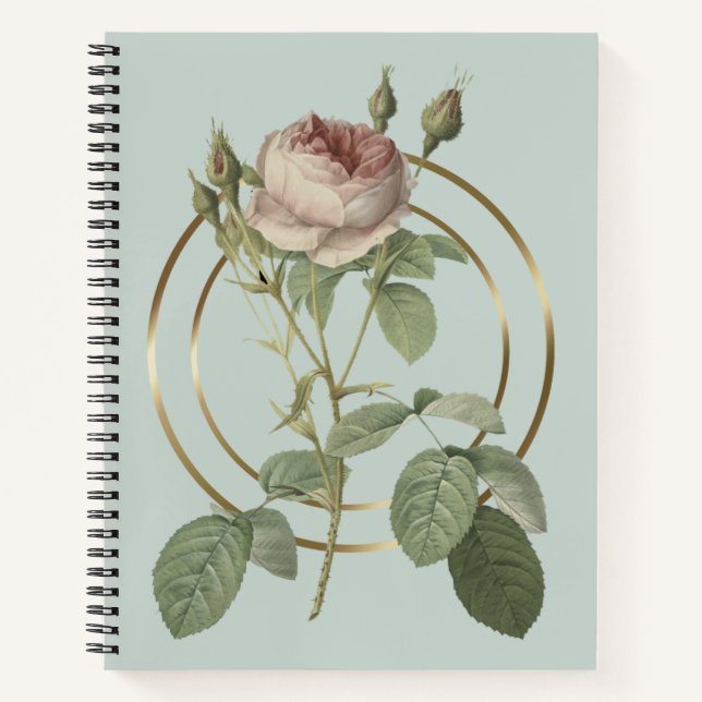 Watercolor Rose Notebook  (Front)