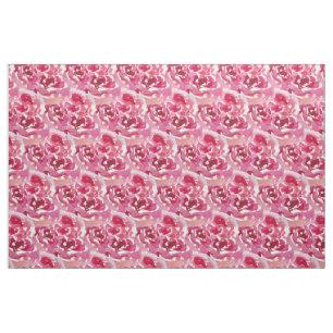 Watercolor rose pattern fabric
