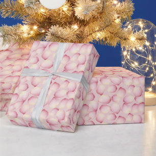 Watercolor Rose Petals Valentine Wrapping Paper