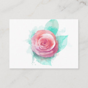 Watercolor Rose Professional Elegant Business Card
