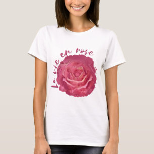 Watercolor Rose Red And Pink Shades T-Shirt