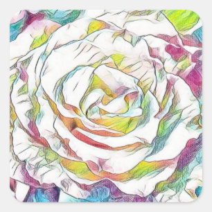 Watercolor Rose Stickers