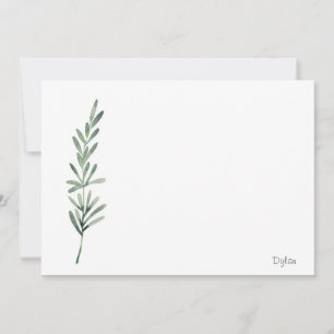 Watercolor Rosemary Card