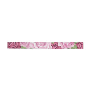 Watercolor Roses 10 Wrap Around Label