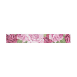 Watercolor Roses 10 Wraparound Address Label