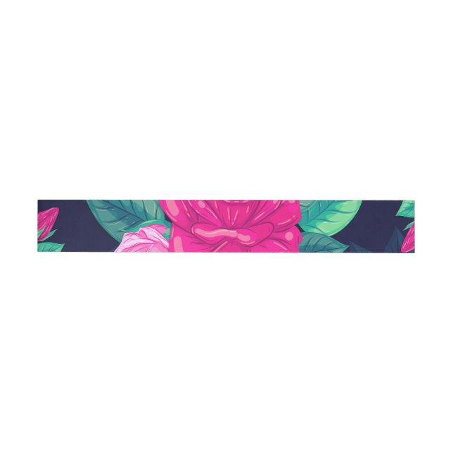 Watercolor Roses 13 Wraparound Address Label (Individual)
